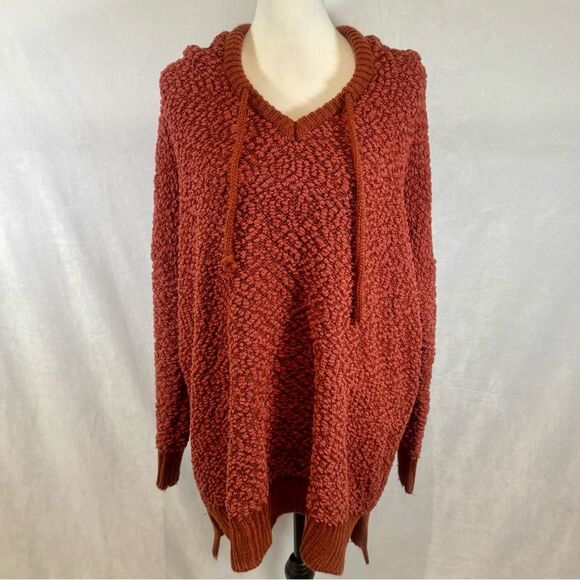 POL rust color popcorn knit oversized sweater size medium - Picture 5 of 10